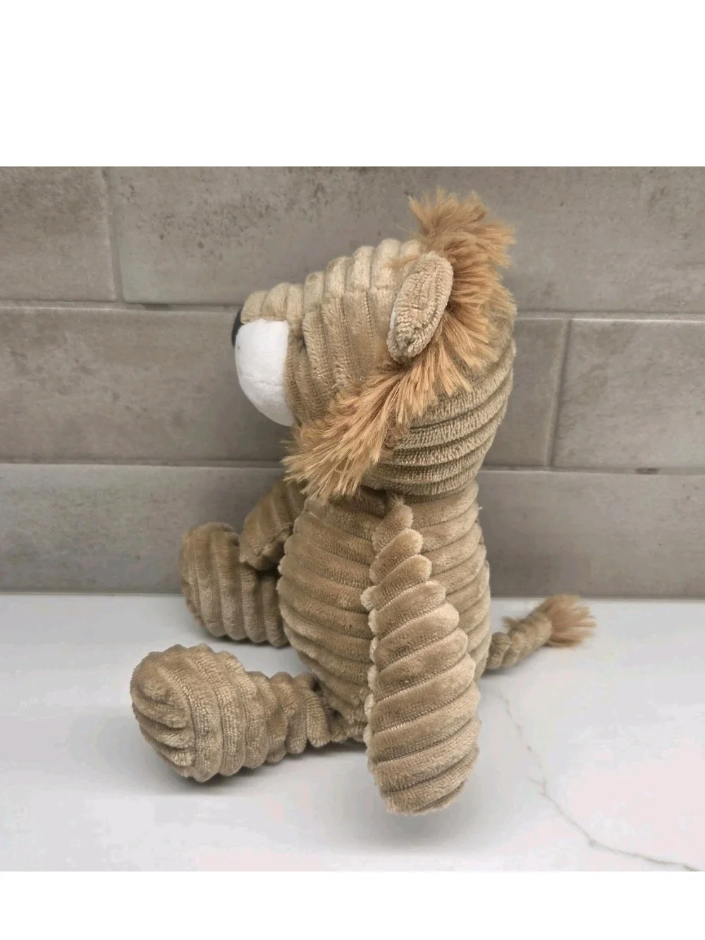 Carters Tan Brown Ribbed Corduroy Plush Lion Baby Toy Stuffed Animal Lovey 2020